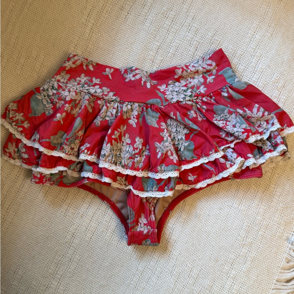 Montce Floral Ruffled Bikini Bottom XS